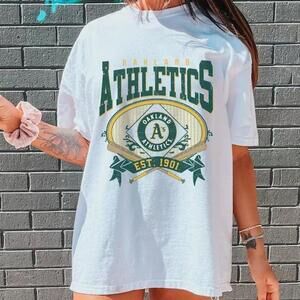 Oakland Athletics Est 90 Baseball Retro Graphic Fan T Shirt